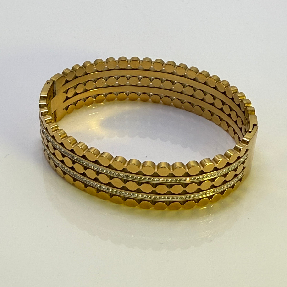 Stone Thick Cuff Bracelet - MANKAA Default Title Bracelet