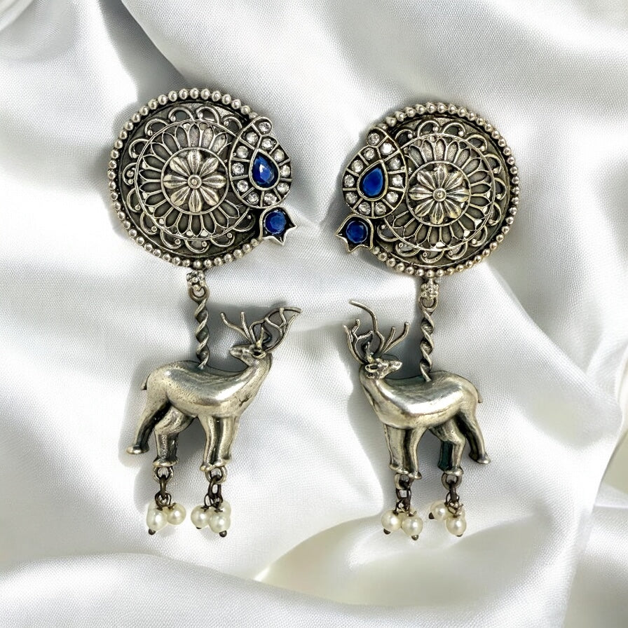 Mridula Dangler Earrings - MANKAA Ruby Earrings