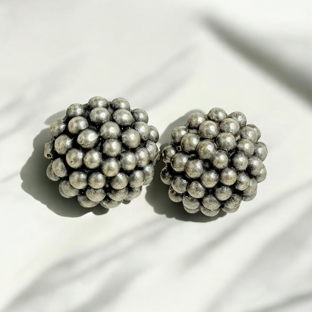 Aarohi Stud - MANKAA Silver Earrings
