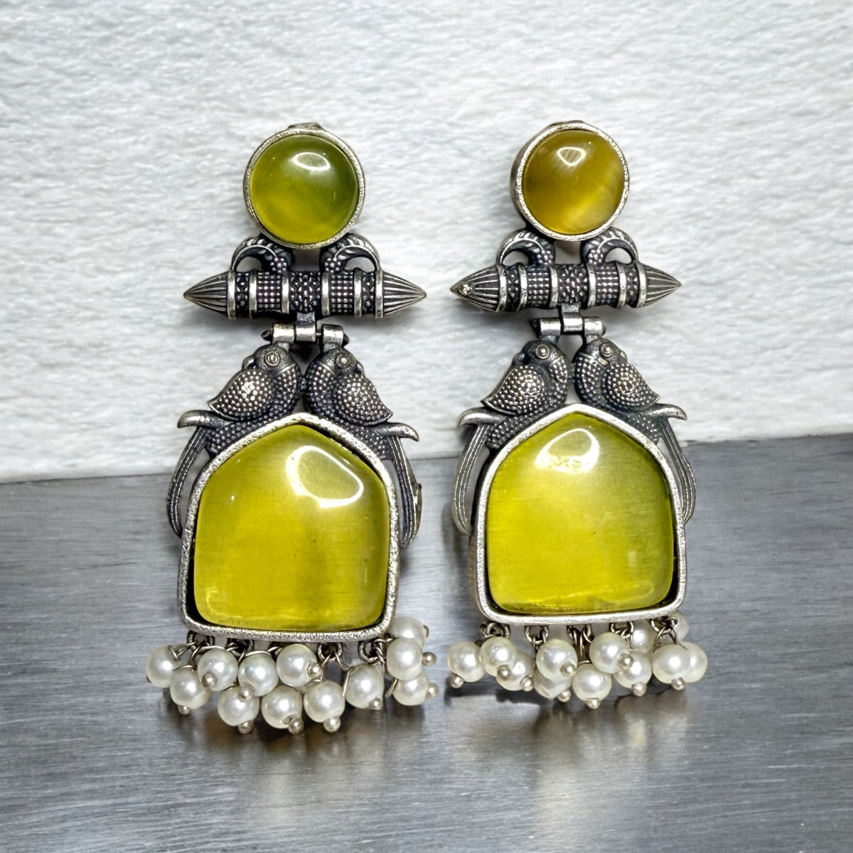 Mayra Dangers Earrings - MANKAA Yellow Earrings