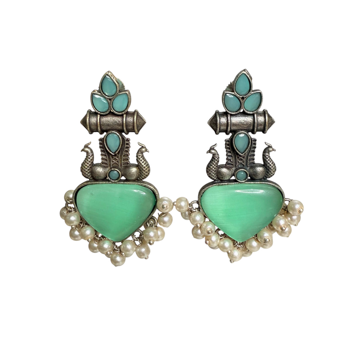 Mananya Danglers Earring - Mint - MANKAA Default Title Earrings