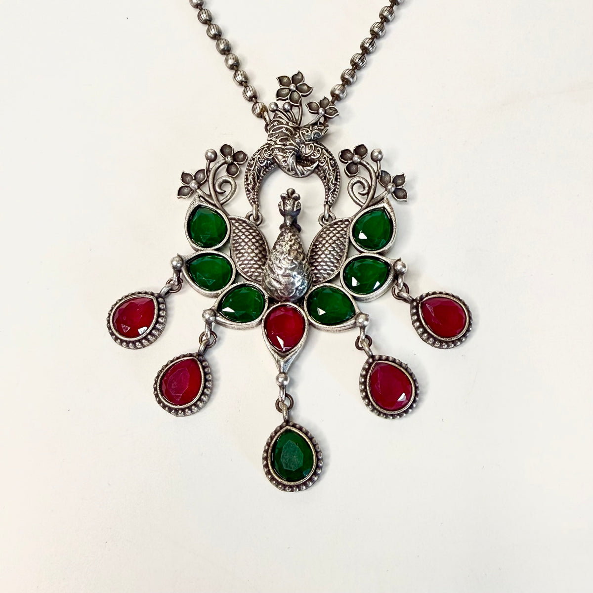Padmavati Royal Necklace Set - MANKAA Yellow & Ruby Necklace set