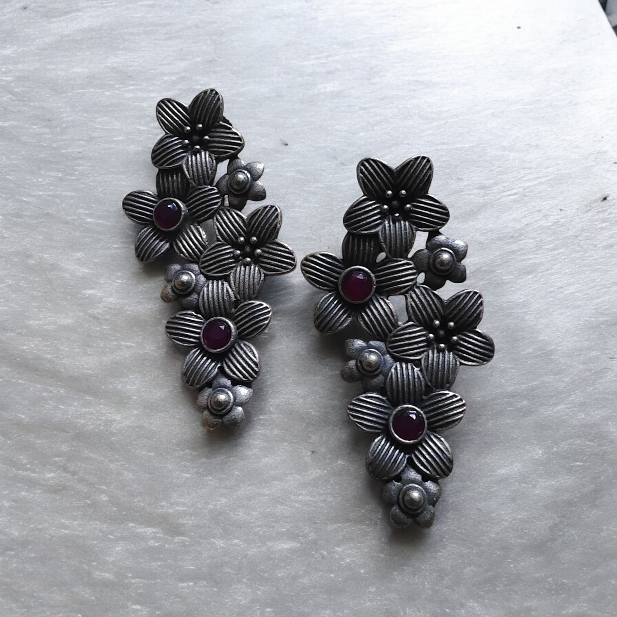 Preshna Ruby Studs - MANKAA Default Title Earrings