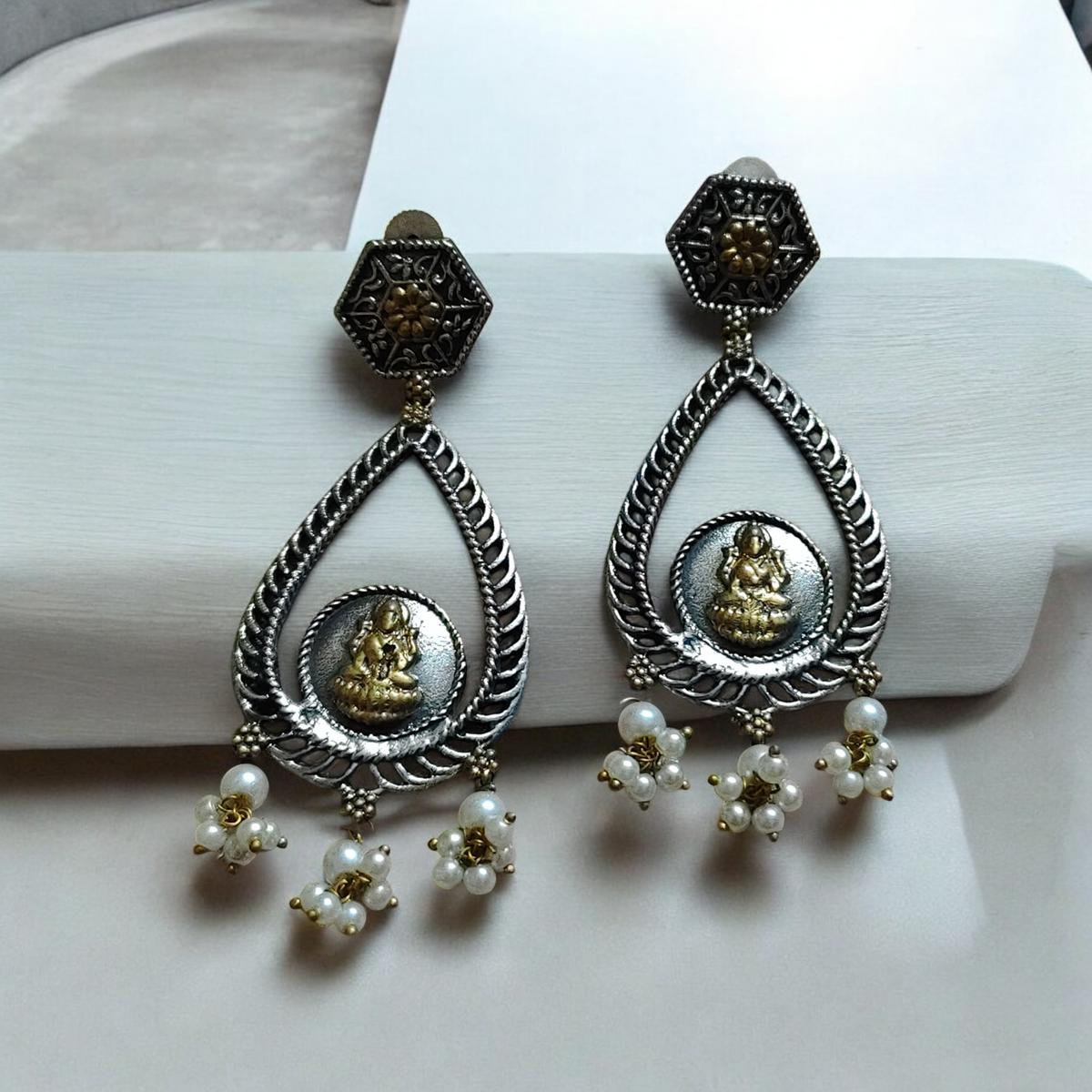 Laxmi Dual Danglers - MANKAA Default Title Earrings